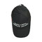 昇進の平らな刺繍の野球帽6のパネルの黒い色ISO9001