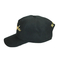 黒い6つを-パネルの平らな刺繍のロゴのスポーツの野球帽カスタマイズして下さい